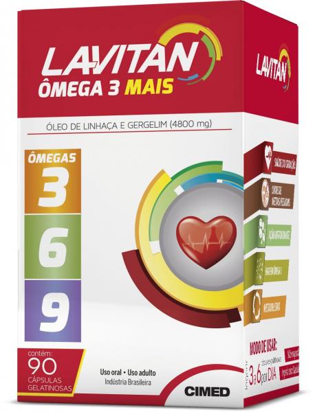 Tudo sobre 'Lavitan Omega Mais 3 6 9 90 Caps - Lavitan Vitaminas'