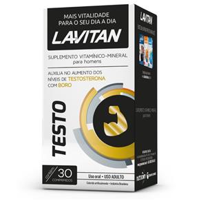 Lavitan TESTO - 30 Comprimidos - Nutracom - Sem Sabor - 30 Comprimidos
