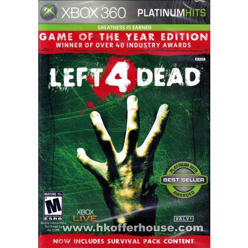 Tudo sobre 'Left 4 Dead Goty Platinum Hits - Xbox 360'