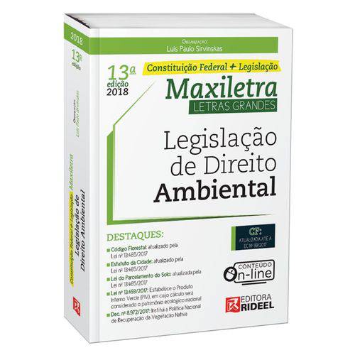 Legislação de Direito Ambiental- Maxiletra - 13ª Edição 2018