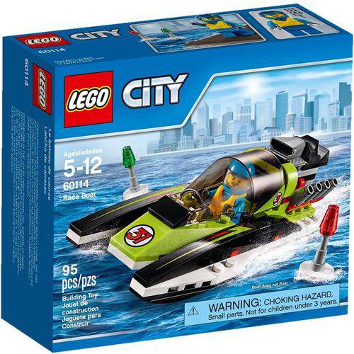 Tudo sobre 'Lego - Barco de Corrida - Lego City - 60114'