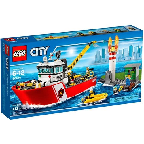 Lego City - Barco de Combate ao Fogo - 60109