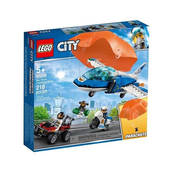 LEGO City - Patrulha Aérea com Paraquedas 218 Peças - 60208