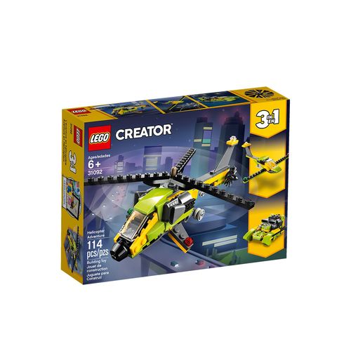 Lego Creator Aventura de Helicoptero 3 em 1 31092 114 Peças