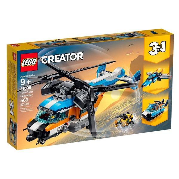 Lego Creator - Modelo 3 em 1 - Helicóptero de Duas Hélices - 31096