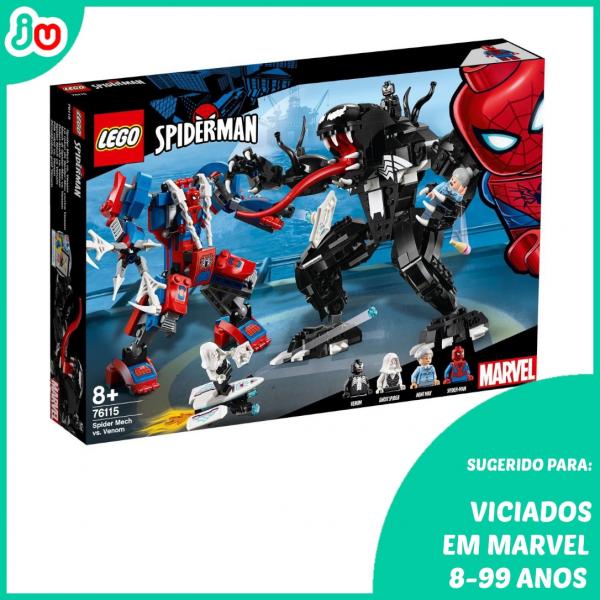 Lego Marvel Super Heroes 76115 Aranha Spider Man Robô Venom