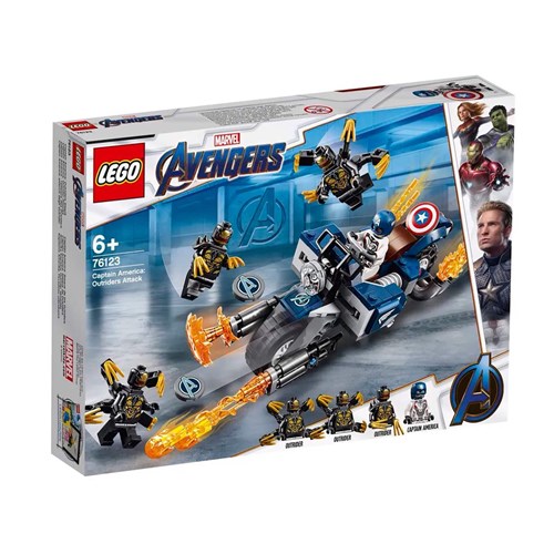 Lego Marvel Super Heroes - Capitão América: Ataque Outriders - 76123