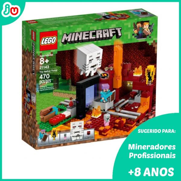 Lego Minecraft 21143 o Portal de Nether - 470 Peças