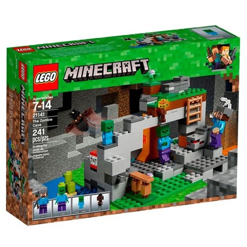 Lego Minecraft 21141 a Caverna do Zumbi com 241 Peças