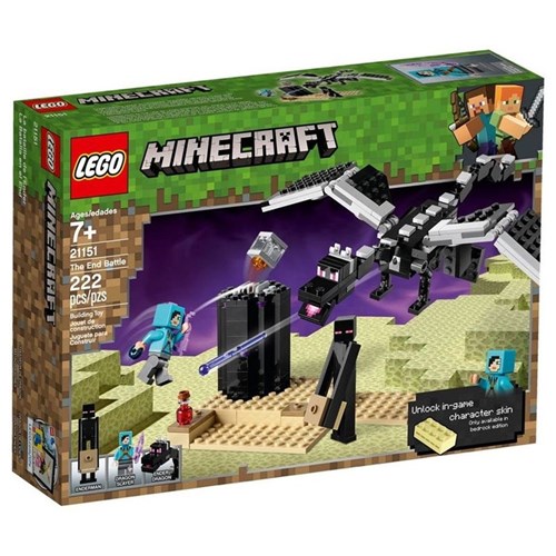 Lego Minecraft 21151 a Batalha Final 222 Peças