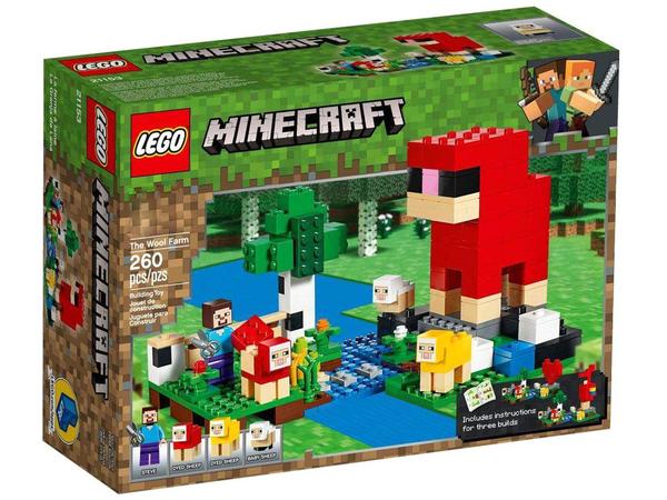 LEGO Minecraft a Fazenda de Lã 260 Peças - 21153