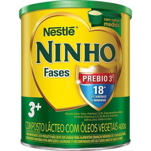 Leite em Pó Ninho Fases 3+ 400g - Nestlé