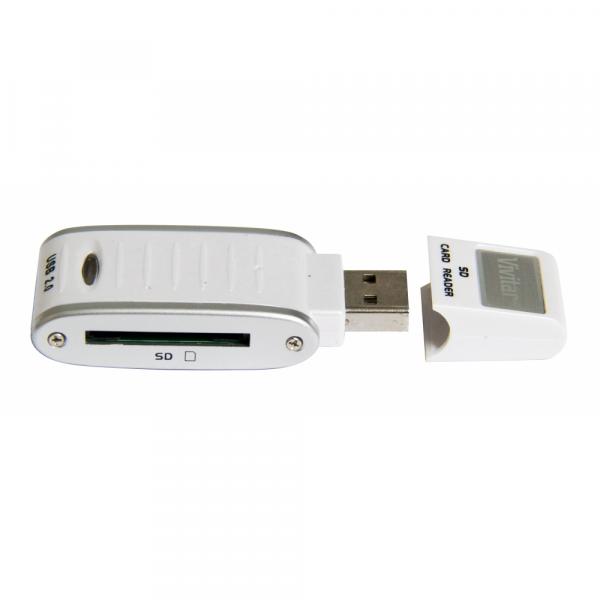 Leitor e Gravador de Cartão de Memória SD/SDHC Via USB - Vivitar