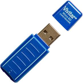 Leitor de Cartão Micro Sd Usb Azul VIVRW1000 Vivitar