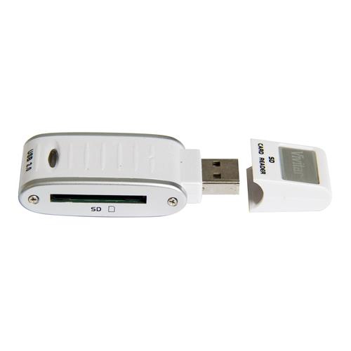 Leitor e Gravador de Cartão de Memoria SD / SDHC Via USB 2.0 Branco - Vivitar VIVRW3000