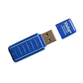 Leitor e Gravador de Cartão Micro SD Via USB 2.0 Azul