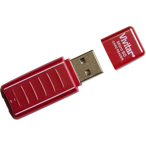 Leitor e Gravador de Cartão Micro Sd Via USB VIVRW1000 Vivitar