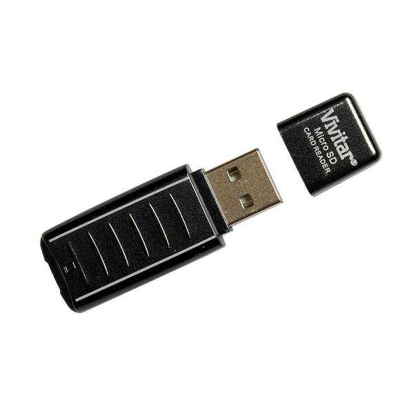 Leitor e Gravador de Cartão Micro SD Via USB VIVRW1000 - Vivitar