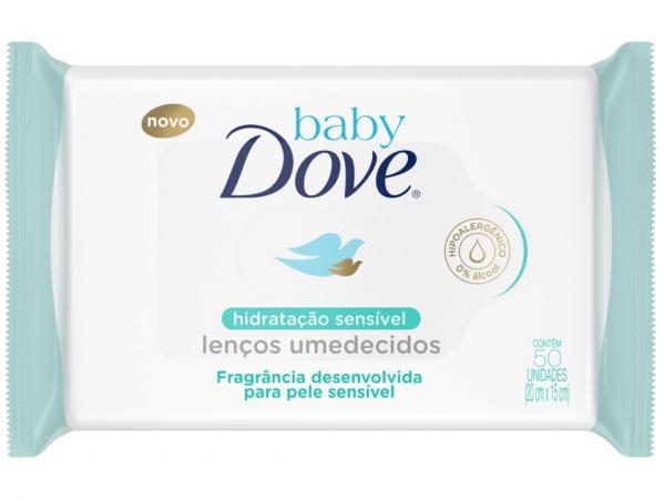 Lenço de Papel Umedecido Dove Baby - Hidratação Sensível 50 Unidades