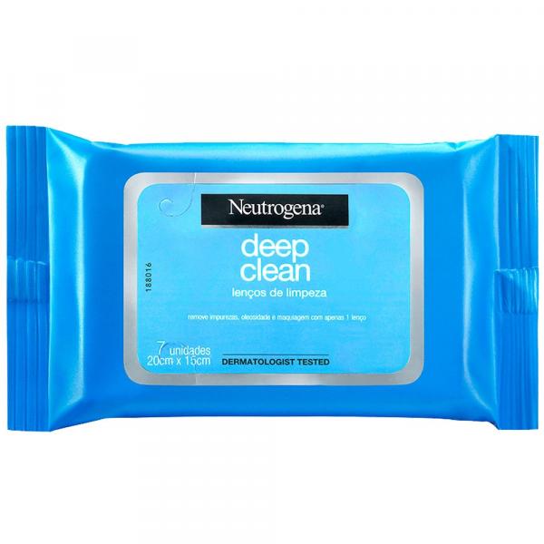 Lenço Demaquilante Deep Clean Neutrogena 7 Unidades - Neutrogena Deep Clean