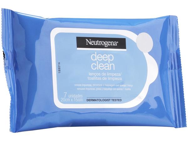 Lenço Demaquilante Neutrogena Deep Clean - 7 Unidades