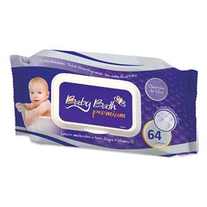 Lenço Umedecido Baby Bath Premium 64 Unidades