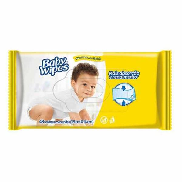 Lenço Umedecido Baby Wipes - 48 Unidades - Hugies