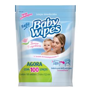 Lenço Umedecido Baby Wipes Refil C/100 - Huggies Turma da Mônica LENCO TM HUGGIES UMEDECIDO BABY WIPES REFIL C/100