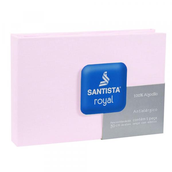 Lençol de Solteiro Royal Liso - Rosa Claro - Santista