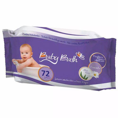 Lenços Umedecidos 72 Un Baby Bath Premium