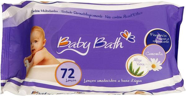 Lenços Umedecidos - 72 Unidades - Baby Bath