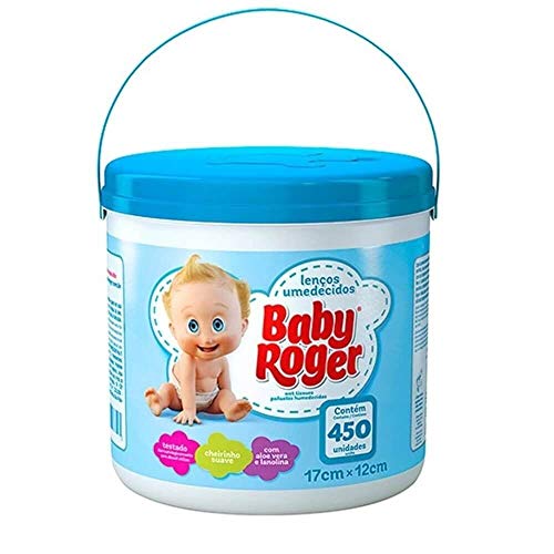 Lenços Umedecidos Baby Roger Balde 450 Un.azul
