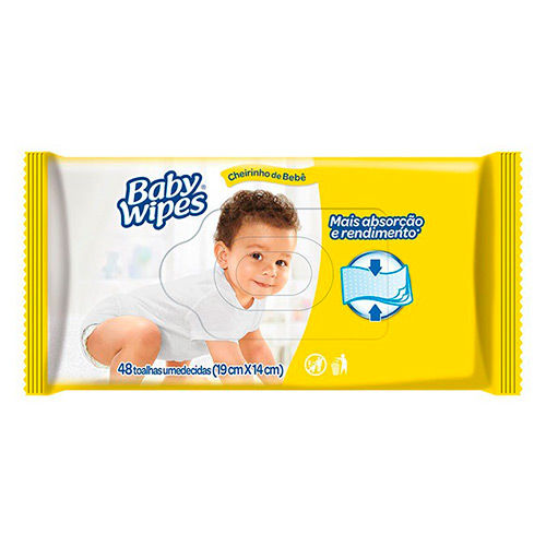 Lenços Umedecidos Baby Wipes 48 Unidades