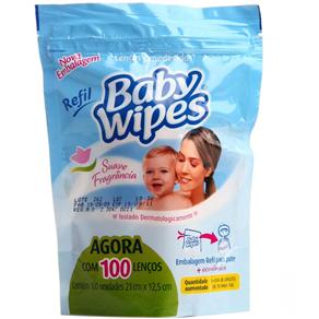Lenços Umedecidos Baby Wipes Refil C/ 100 Unidades