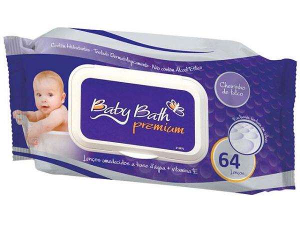 Lenços Umedecidos Brasbaby Baby Bath Premium - 64 Lenços