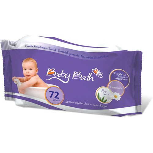 Lenços Umedecidos Camomila 72 Unid Premium Baby Bath