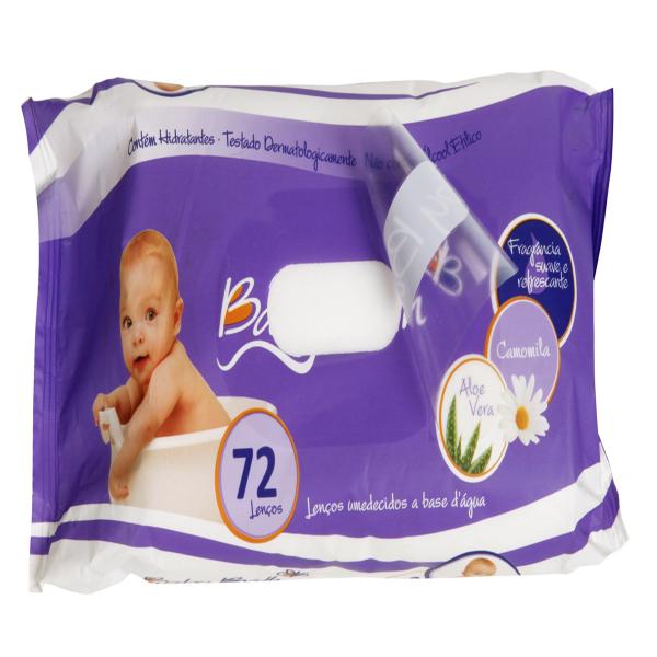 Lenços Umedecidos com 72 Baby Bath - Brasbaby