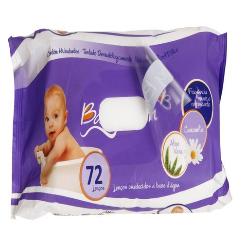 Lenços Umedecidos com 72 Baby Bath