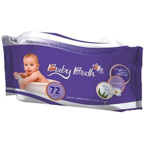 Lenços Umedecidos com 72 Unidades Baby Bath