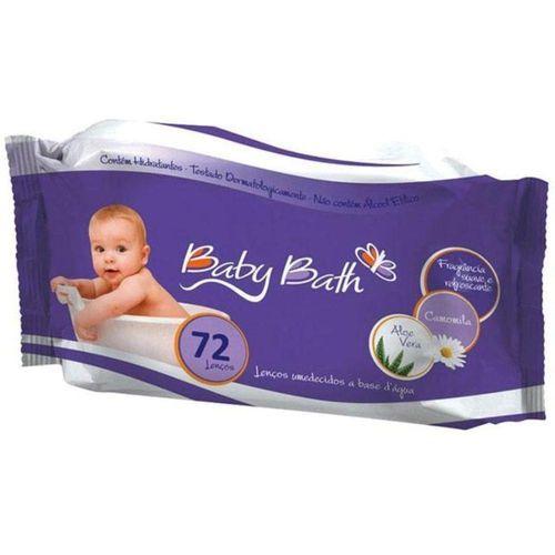 Lenços Umedecidos com 72 Unidades Baby Bath