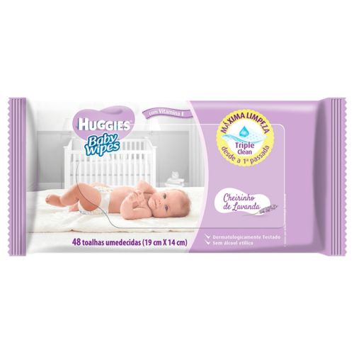 Lenços Umedecidos Huggies Baby Wipes 48 Unidades
