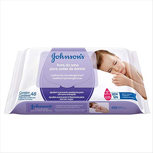 Lenços Umedecidos Johnson's Baby Hora do Sono, 48 Unidades