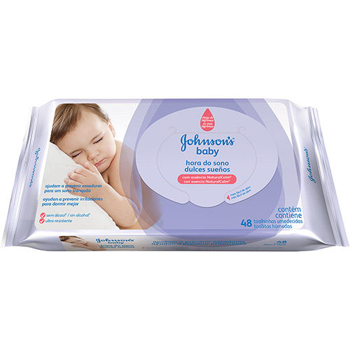 Lenços Umedecidos Johnson's Baby Hora do Sono C/ 48 Unidades
