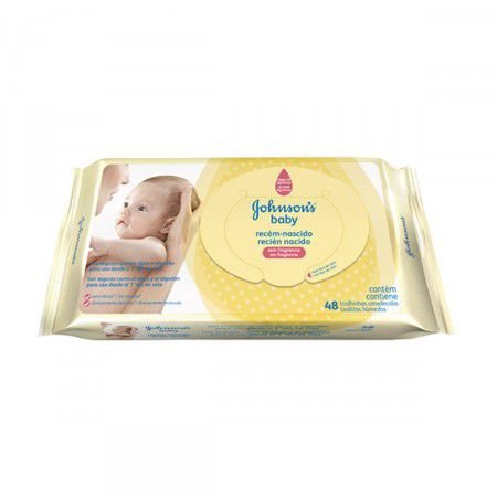 Lenços Umedecidos Johnsons Baby Recém-nascido 48 Unidades - Johnson Johnson
