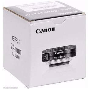 Lente Canon Ef-s 24mm F/2.8 Stm Grande Angular Preto