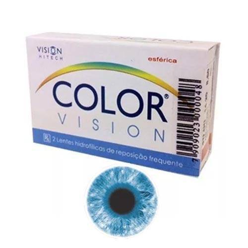 Lente Contato Colorida Color Vision Coopervision Cor Azul