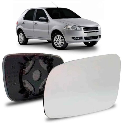 Lente Retrovisor com Base Fiat Palio 2008 a 2011