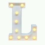 Letra L Luminária Decorativa Luminosa Led 3D - Letra 22 Cm