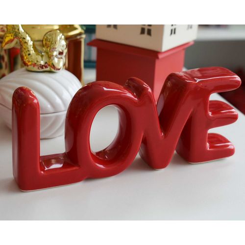 Letreiro Decorativo em Cerâmica Love Vermelho - 58072