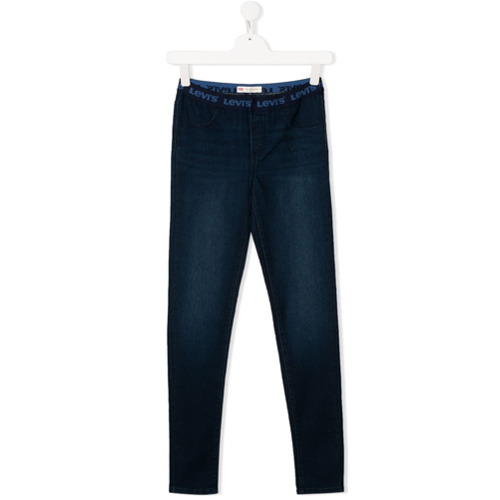 Levi's Kids Calça Jeans Slim com Logo - Azul